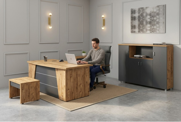 Ensemble complet de mobilier de bureau moderne Ensemble de mobilier de salle d'étude Luxueux Ensemble de 4 pièces