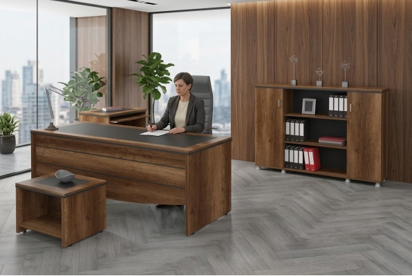 Meubles de bureau de luxe, bureau de travail, table d'étude, ensemble de 4 pièces pour la salle d'étude