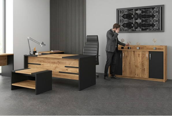 Ensemble de mobilier de bureau suite de bureau bureau armoire style moderne neuf 4 pièces.