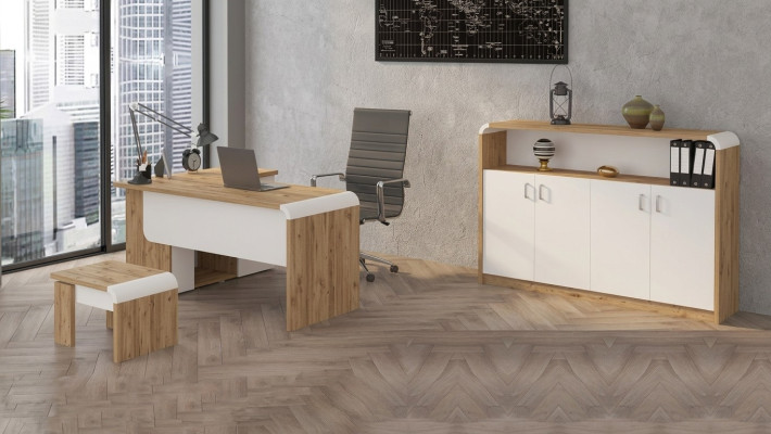 Bureau pour le cabinet d'avocats Praxis Mobilier de bureau complet Armoire Table 3 pièces