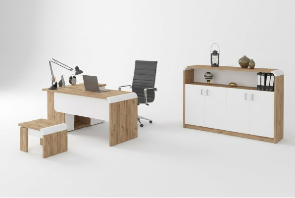 Bureau pour le cabinet d'avocats Praxis Mobilier de bureau complet Armoire Table 3 pièces
