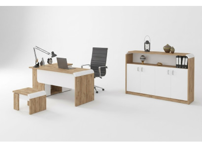 Bureau pour le cabinet d'avocats Praxis Mobilier de bureau complet Armoire Table 3 pièces