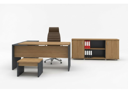 Bureau d'angle Armoire à dossiers Table basse Mobilier de la salle d'étude Style moderne