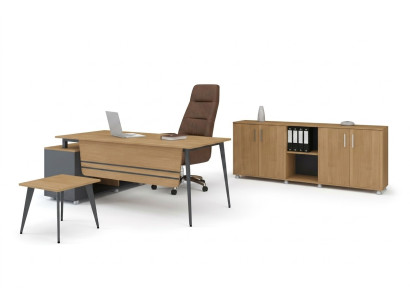 Salle d'étude Ensemble nouveau Table basse Design moderne Bureau d'angle 3 pièces