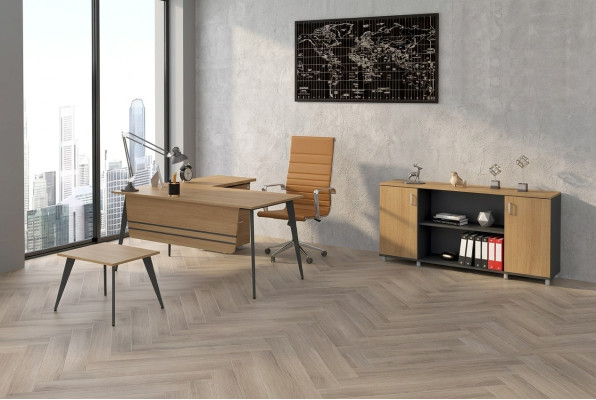 Ensemble de bureau suite Bureau d'angle Armoire Salle d'étude Ensemble complet de 3 pièces.