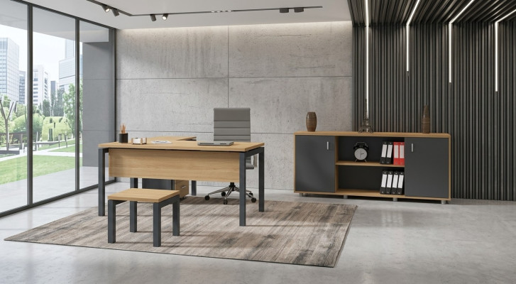 Mobilier de bureau Bureau Armoire Armoire Table basse Ensemble de 2 pièces