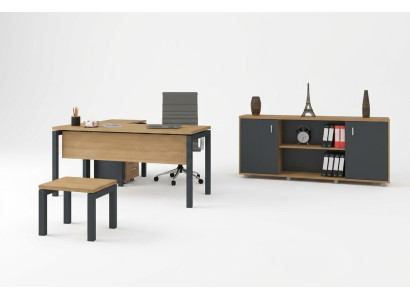 Mobilier de bureau Bureau Armoire Armoire Table basse Ensemble de 2 pièces