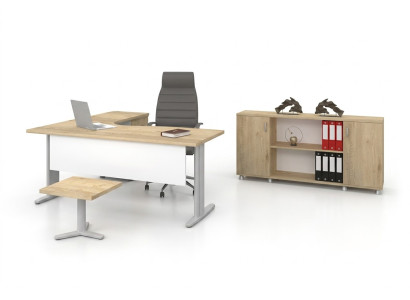 Bureau d'angle Bureau Salle d'étude Moderne Ensemble complet Mobilier 3 pièces