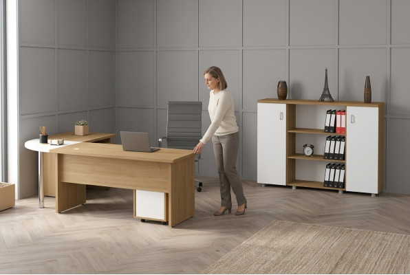 Mobilier de bureau Heller Ensemble Bureau Salle d'étude Armoire de classement Table
