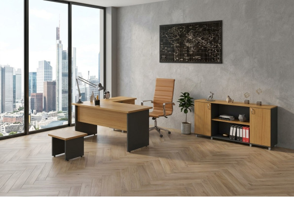 Mobilier de bureau Ensemble de salle d'étude Mobilier de bureau Bureau Chef Armoire