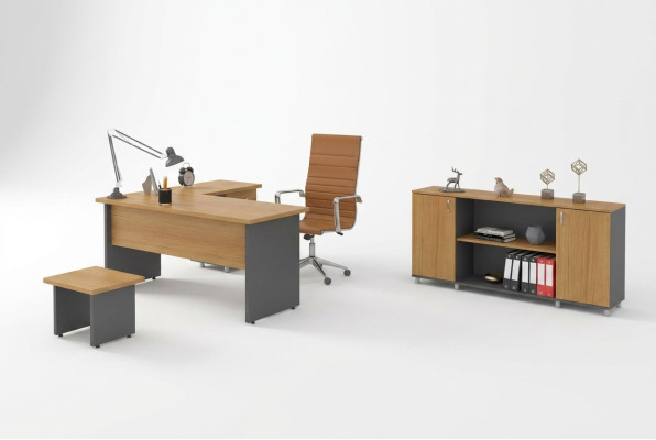 Mobilier de bureau Ensemble de salle d'étude Mobilier de bureau Bureau Chef Armoire
