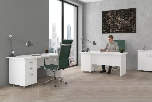 Bureau Blanc Luxe Salle d'étude Mobilier de bureau Table Bureaux