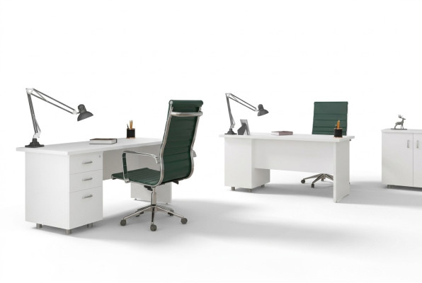 Bureau Blanc Luxe Salle d'étude Mobilier de bureau Table Bureaux