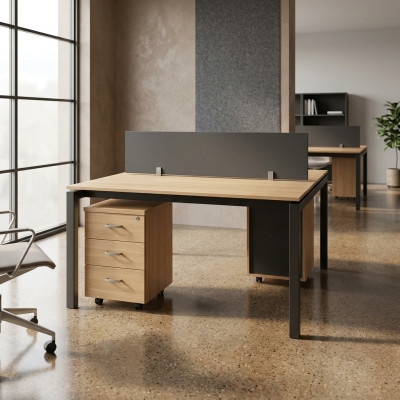Set de mobilier de bureau avec deux bureaux Tables de bureau Mobilier Table