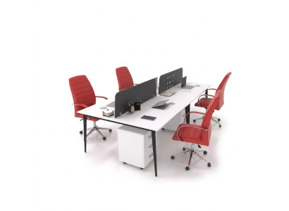 Grand ensemble de bureau blanc pour le travail sur table des meubles de bureau modernes
