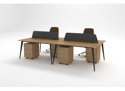 Grand Bureau Brun Mobilier de Bureau Équipement de Bureau