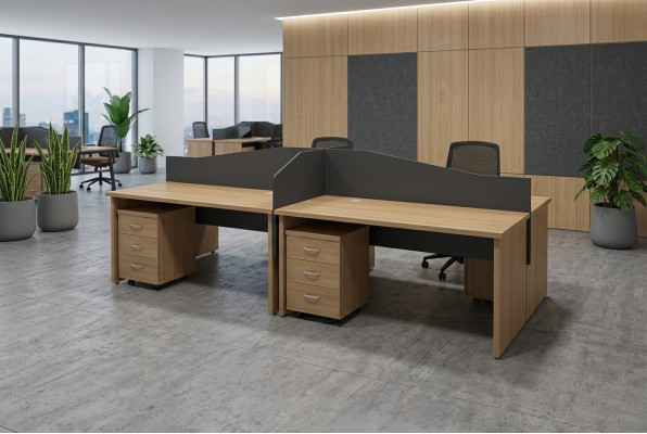 Mobilier en bois Aménagement de bureau Grand bureau Conception Salle d'étude
