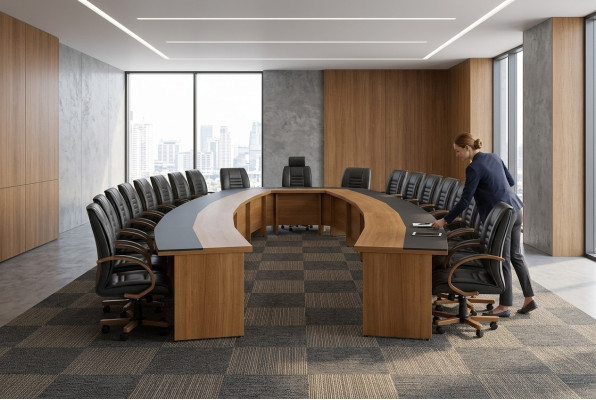 Grande table de conférence Mobilier de bureau Salle d'étude Table 830cm xxl