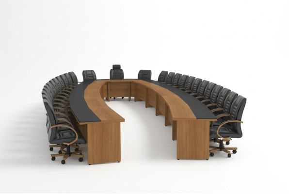 Grande table de conférence Mobilier de bureau Salle d'étude Table 830cm xxl