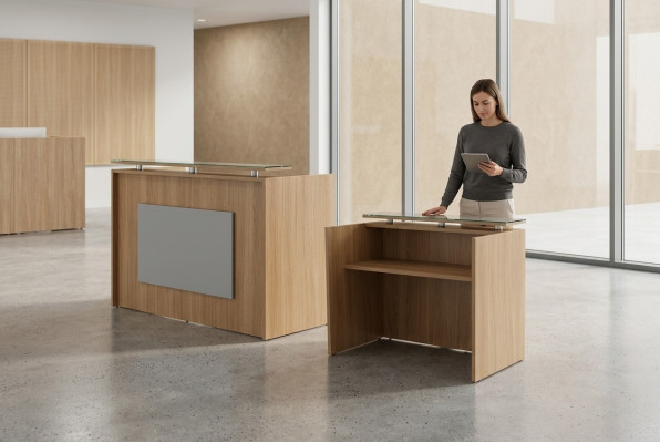 Travail de réception de table en bois Mobilier de bureau Table de réception Mobilier de bureau neuf