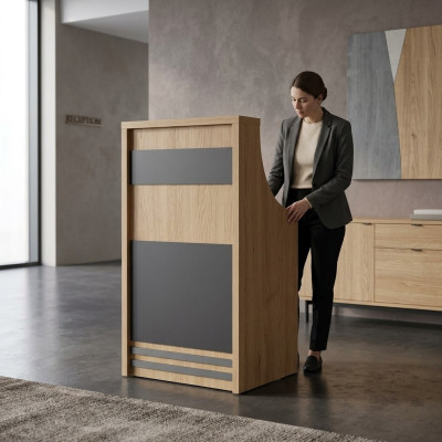 Bureau de bureau de la chambre d'étude de la table à pied mobile en bois de bureau