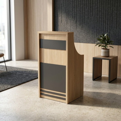 Bureau de bureau de la chambre d'étude de la table à pied mobile en bois de bureau