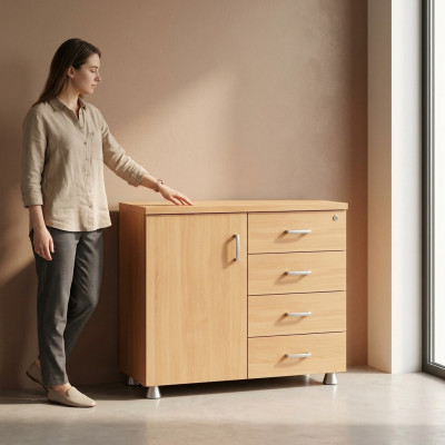 Bureau Commode Armoire en Bois Salle d'étude nouvelle Meubles Classiques