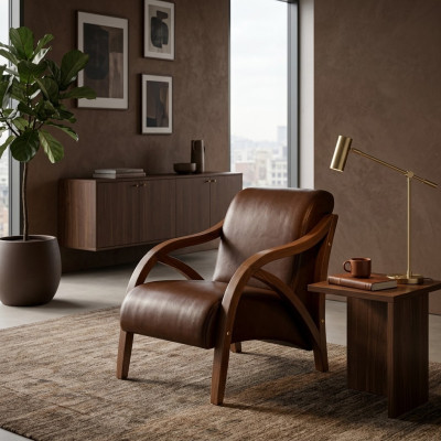 Fauteuil moderne marron Mobilier de salle d'étude Fauteuil Mobilier de bureau