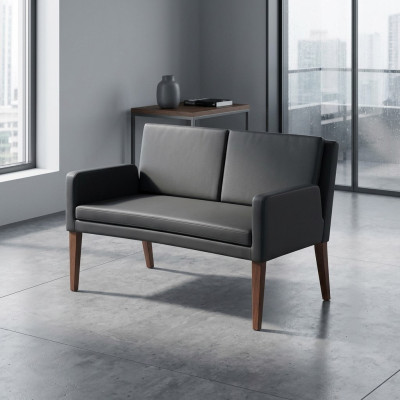Canapé deux places en textile canapé mobilier de bureau mobilier de sièges