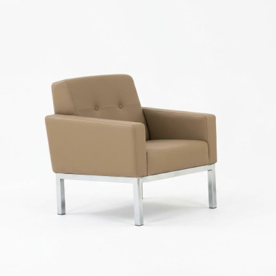Fauteuil Mobilier de bureau Salle d'étude Beige Siège Bois Meubles Fauteuil rembourré