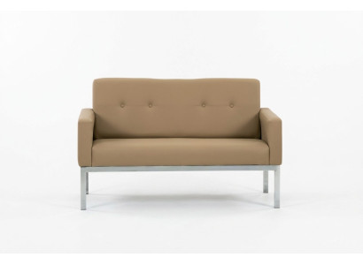 Beige Canapé rembourré Deux places Mobilier de bureau Cadre en bois Revêtements textiles