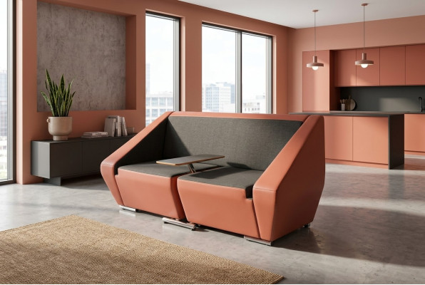 Mobilier de bureau Canapé deux places Canapé rembourré poste de travail Canapé de travail canapés
