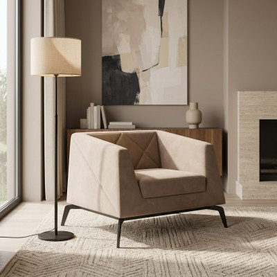 Fauteuil de luxe beige Mobilier de bureau Fauteuil rembourré Mobilier de salle d'étude