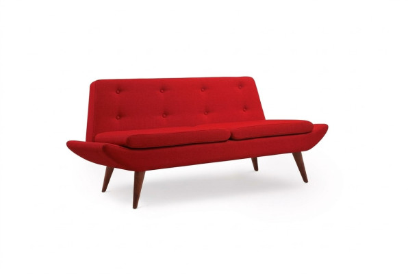 Deux places rouge Mobilier de salle d'étude Designer Canapé rembourré de luxe