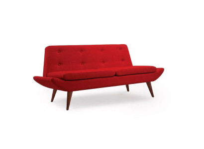 Deux places rouge Mobilier de salle d'étude Designer Canapé rembourré de luxe