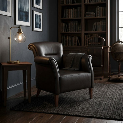 Fauteuil de bureau noir meubles de luxe design siège rembourré monoplace style