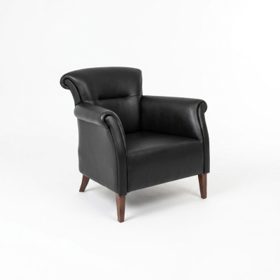 Fauteuil de bureau noir meubles de luxe design siège rembourré monoplace style