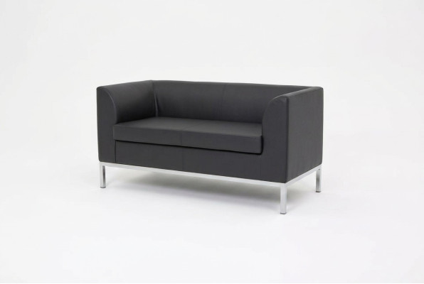 Salle d'étude Canapé noir en textile à deux places Mobilier de bureau Canapé