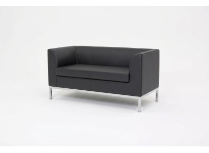 Salle d'étude Canapé noir en textile à deux places Mobilier de bureau Canapé