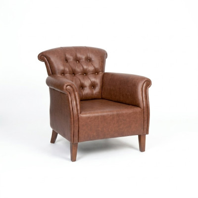 Fauteuil design marron Mobilier Luxe Chesterfield Chaise de bureau exécutive de luxe