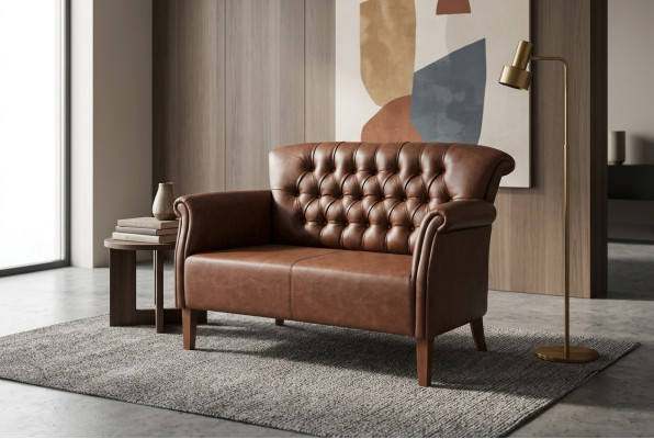 Canapé Chesterfield deux places Salle d'étude Siège Meubles rembourrés Design de luxe