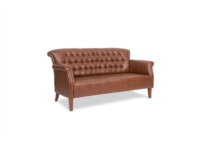 Canapé Chesterfield trois places de luxe en cuir brun Mobilier de salon Canapés modernes