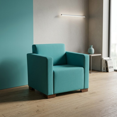 Fauteuil Salle d'étude Bleu Siège Mobilier de bureau Fauteuil rembourré neuf Textile