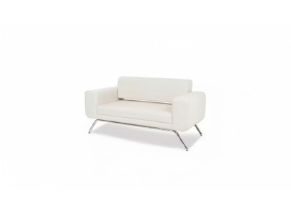 Canapé de luxe blanc deux places en tissu textile meubles de bureau ameublement de luxe.