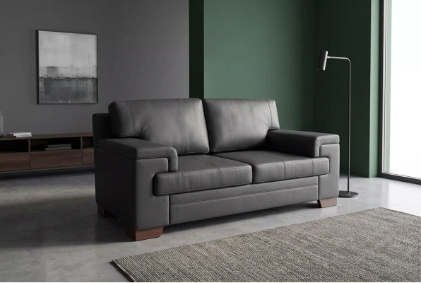Canapé à deux places en tissu noir Mobilier de bureau Siège Canapés rembourrés de bureau