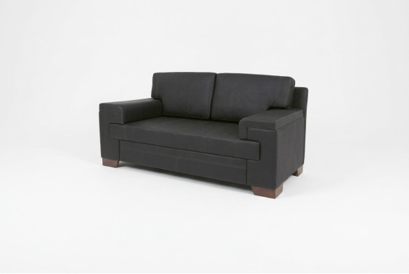 Canapé à deux places en tissu noir Mobilier de bureau Siège Canapés rembourrés de bureau