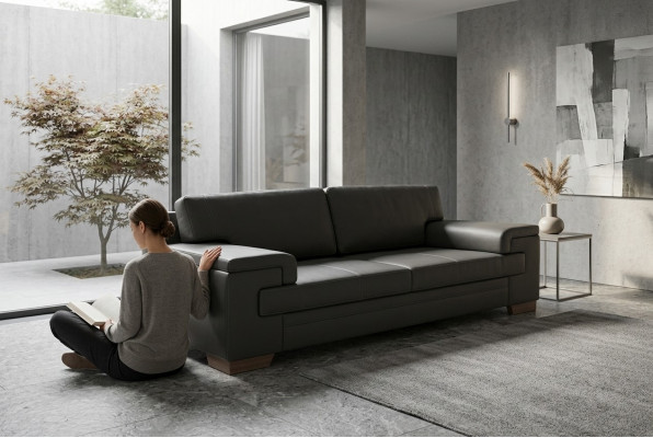Canapé de luxe noir Mobilier de bureau Canapés rembourrés Canapés design modernes