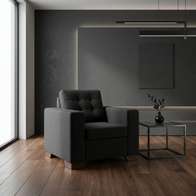 Fauteuil Mobilier de bureau Luxueux Siège Noir moderne Fauteuil rembourré étude