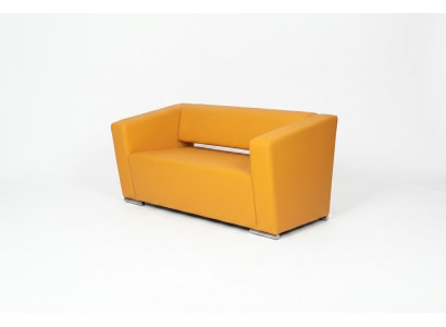 Canapé jaune Luxe Canapé deux places Mobilier de bureau Tissu Ameublement de bureau