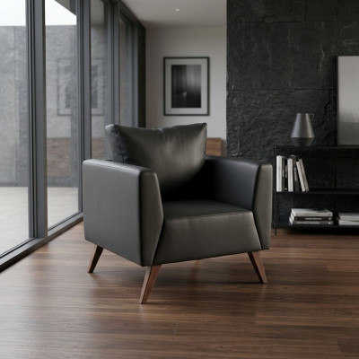 Fauteuil noir Design Rembourrage Siège Salle d'étude Bureau Bureau neuf